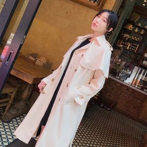 Classic chic oversized trench coat